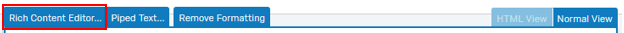 Image showing the Rich Content Editor button. 