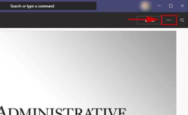 More Options button in Teams