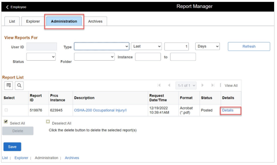 Image of Administration tab