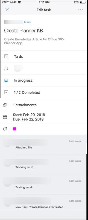 Editing Tasks and Task Details