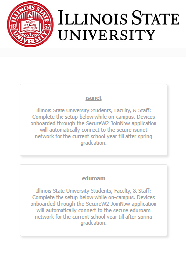 isunet and eduroam choice for secure w2 configuration