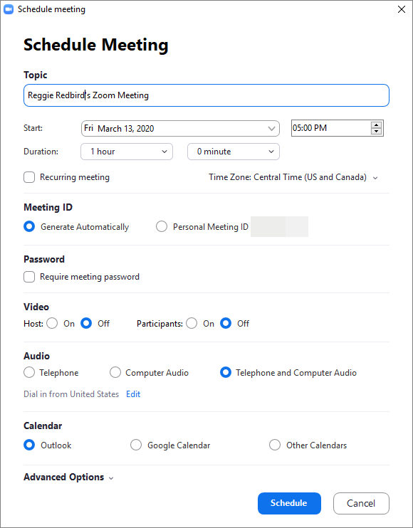 Schedule a Meeting Interface