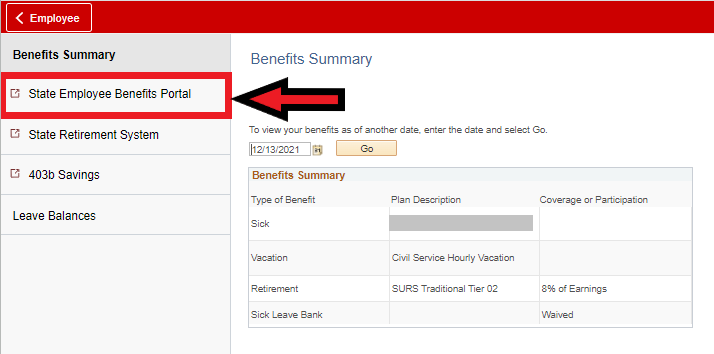 Employee Benefits Portal link