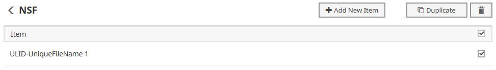 Screenshot depicting the NSF item selection in Digital Measures, including the Duplicate feature