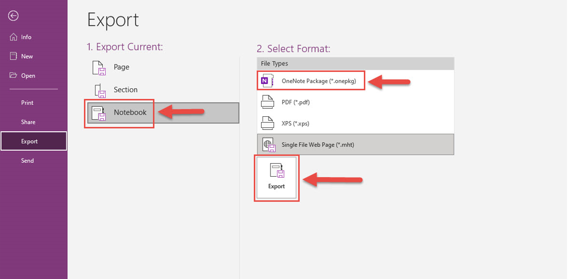 Image of Export Window